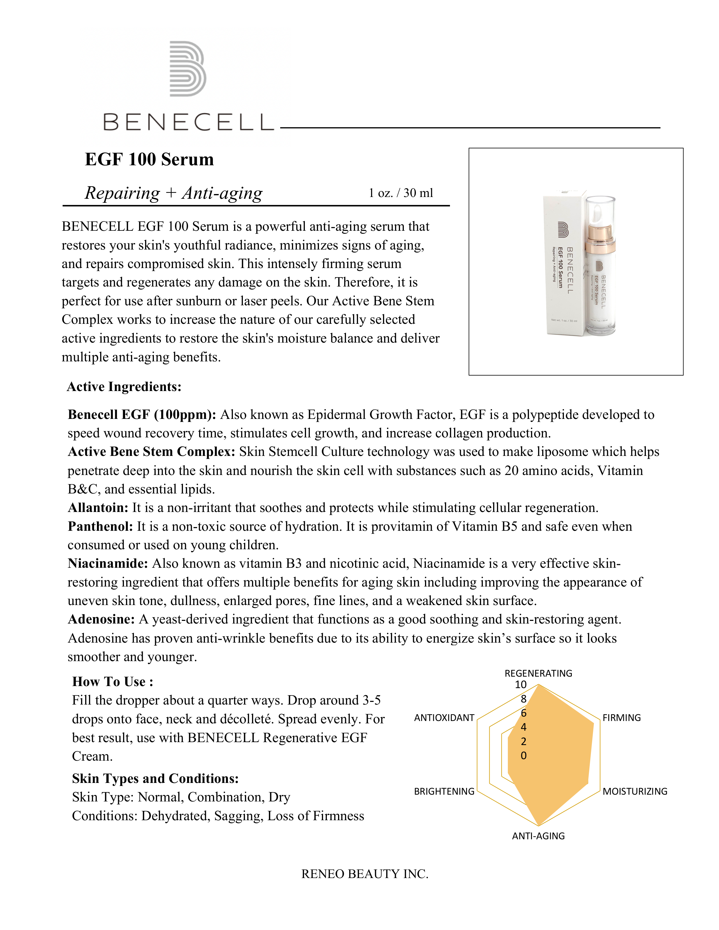Benecell EGF 100 Serum